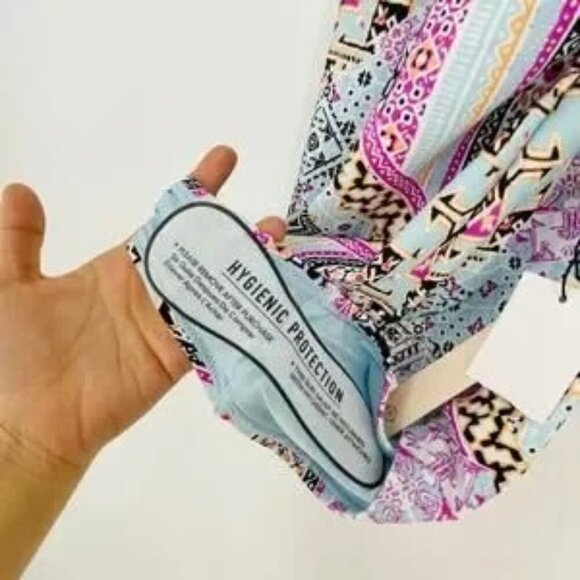 Nanette Lepore Swimsuit 8 Printed One Piece Blue and Purple NWT $155 - Picture 6 of 9